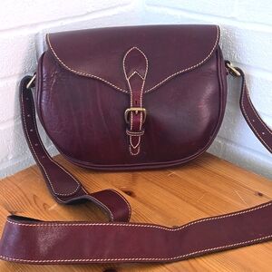 Rare Holland Sport Leather Saddle Bag Vintage